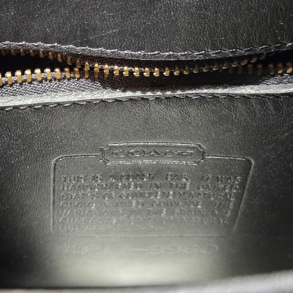 Coach Vintage Mini Backpack Black Leather DayPack 9960 90s brass hardware - Picture 12 of 16